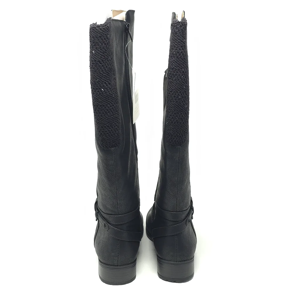 LifeStride Xtrovert Black Wide Calf Riding Boots  Water-Resistant - Picture 6 of 12